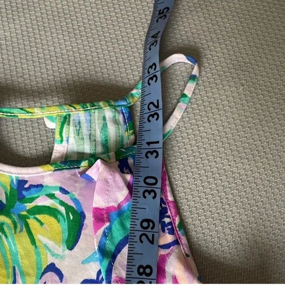 Lilly Pulitzer Floral Sleeveless Billie Ruffle Dress Mermaid In The Shade XS - Picture 11 of 11